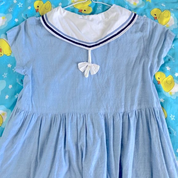 Girls' vintage sailor style dress - Picture 3 of 3